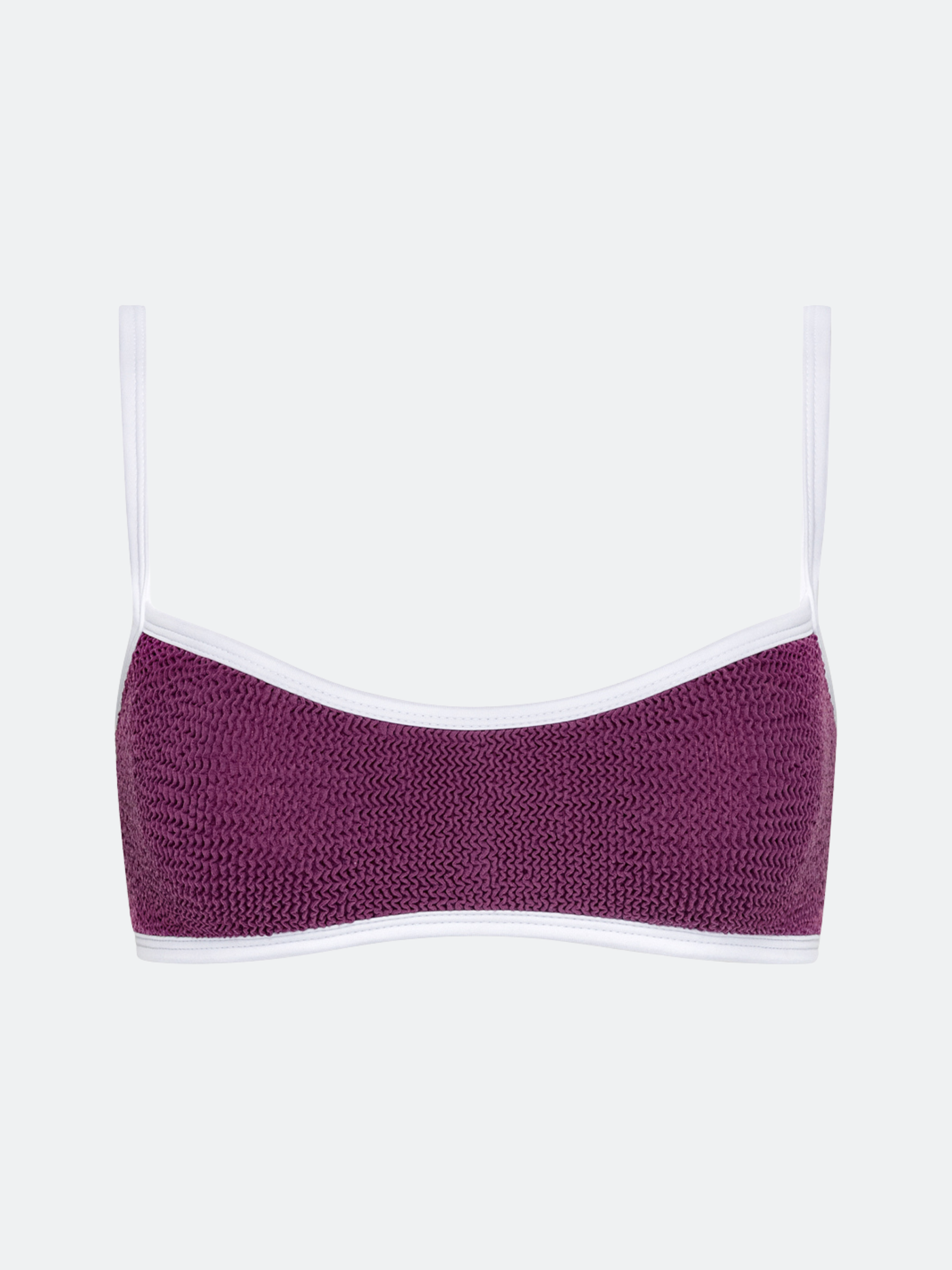 BALBOA BINDING BIKINI TOP - PLUM