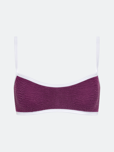 BALBOA BINDING BIKINI TOP - PLUM