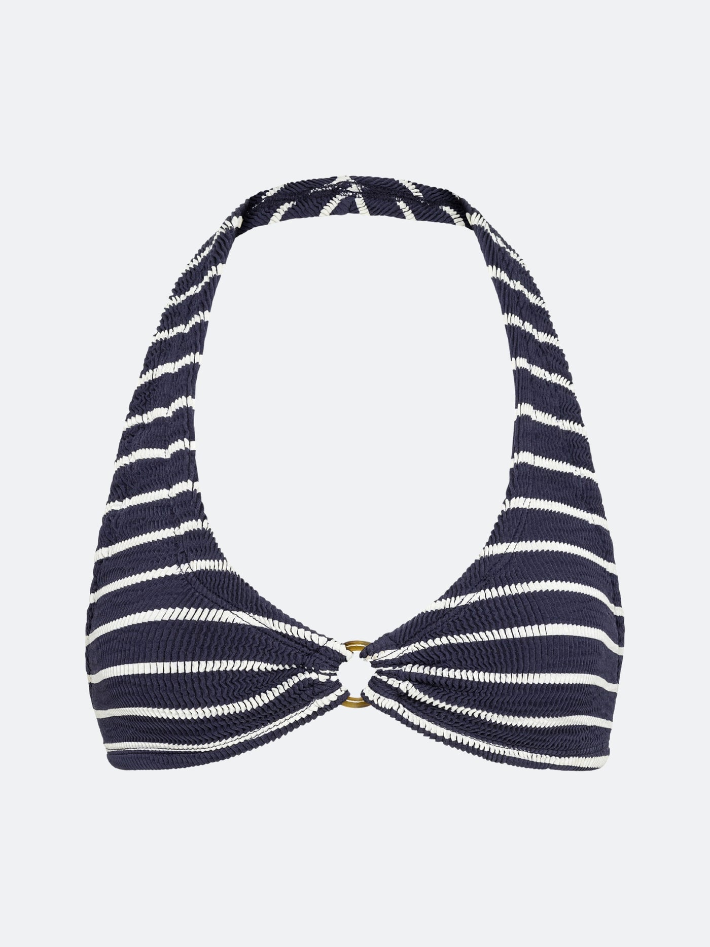 BALBOA HALTER BIKINI TOP - MIDNIGHT STRIPED