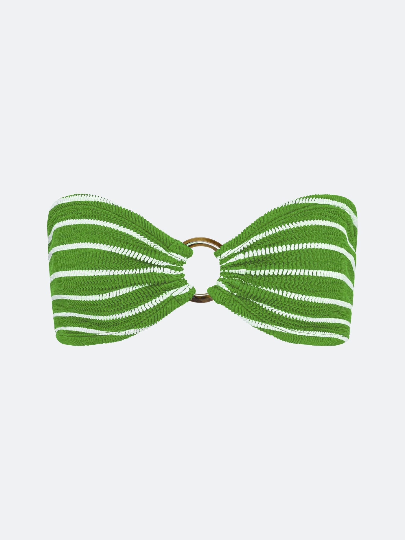 BALBOA O-RING BIKINI TOP - MATCHA STRIPED