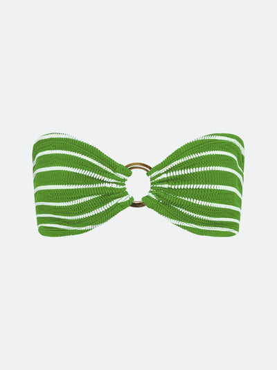 BALBOA O-RING BIKINI TOP - MATCHA STRIPED