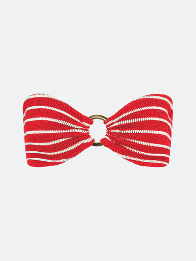 BALBOA O-RING BIKINI TOP - RUBY STRIPED