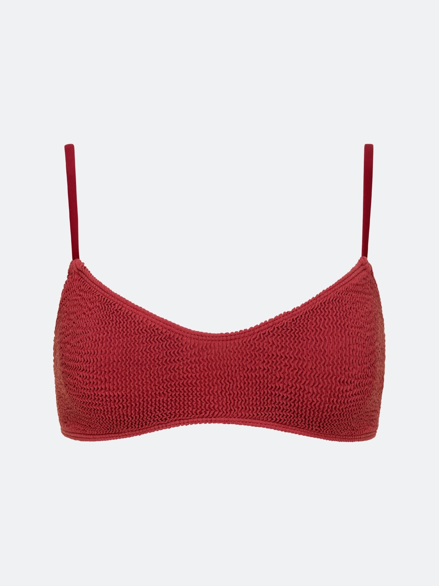 BALBOA LOW SCOOP BIKINI TOP - CHERRY