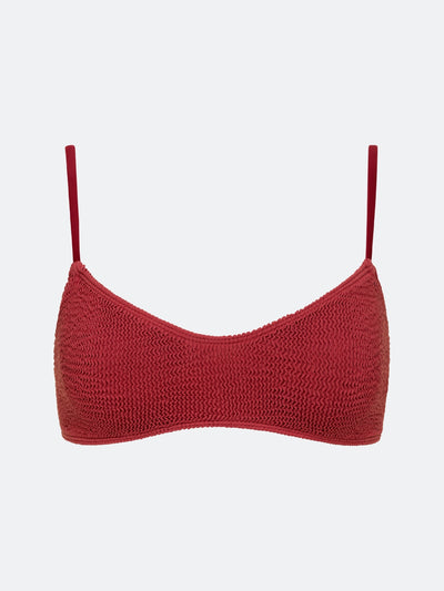 BALBOA LOW SCOOP BIKINI TOP - CHERRY