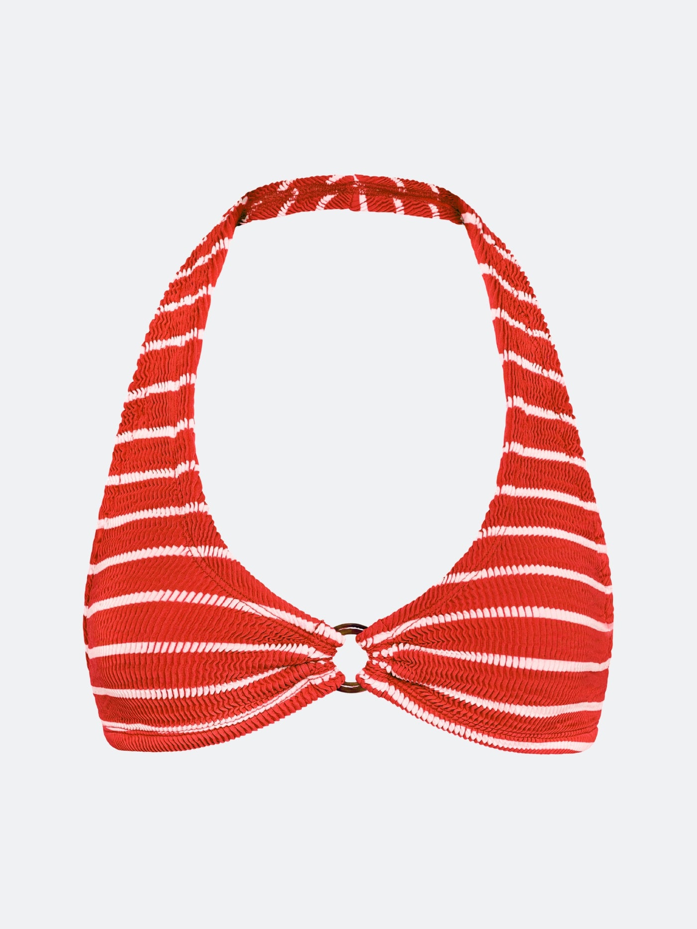 BALBOA HALTER BIKINI TOP - RUBY STRIPED