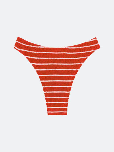 BALBOA HIGH RISE BIKINI BOTTOM - RUBY STRIPED