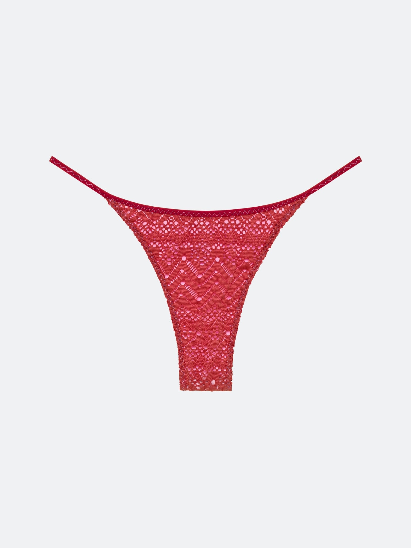AVALON BIKINI BOTTOM - RED MESH