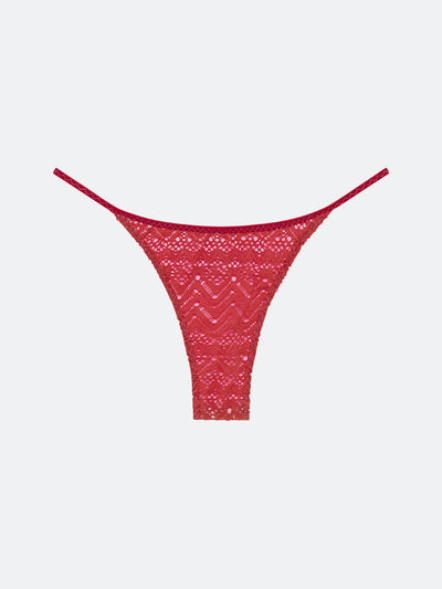 AVALON BIKINI BOTTOM - RED MESH