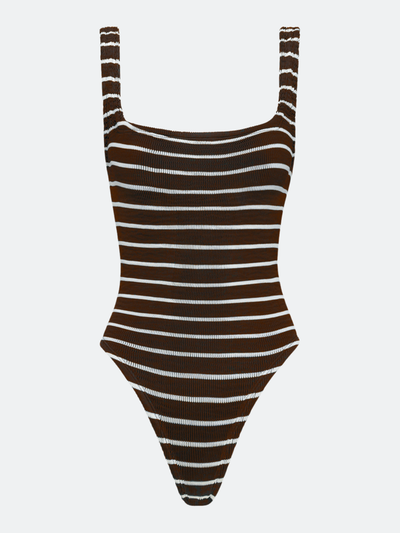 BALBOA ONE PIECE - CHOCOLATE BROWN STRIPED