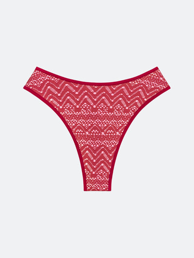 CARMEL BIKINI BOTTOM - RED MESH