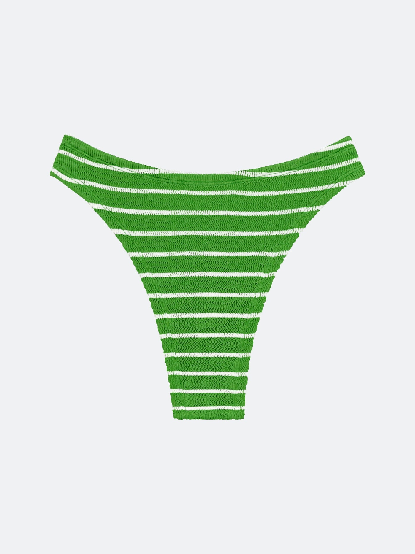 BALBOA HIGH RISE BIKINI BOTTOM - MATCHA STRIPED