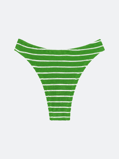 BALBOA HIGH RISE BIKINI BOTTOM - MATCHA STRIPED