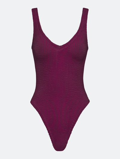 BALBOA V NECK ONE PIECE - PLUM