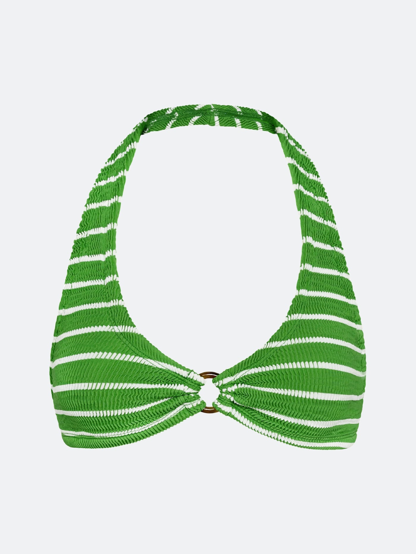 BALBOA HALTER BIKINI TOP - MATCHA STRIPED