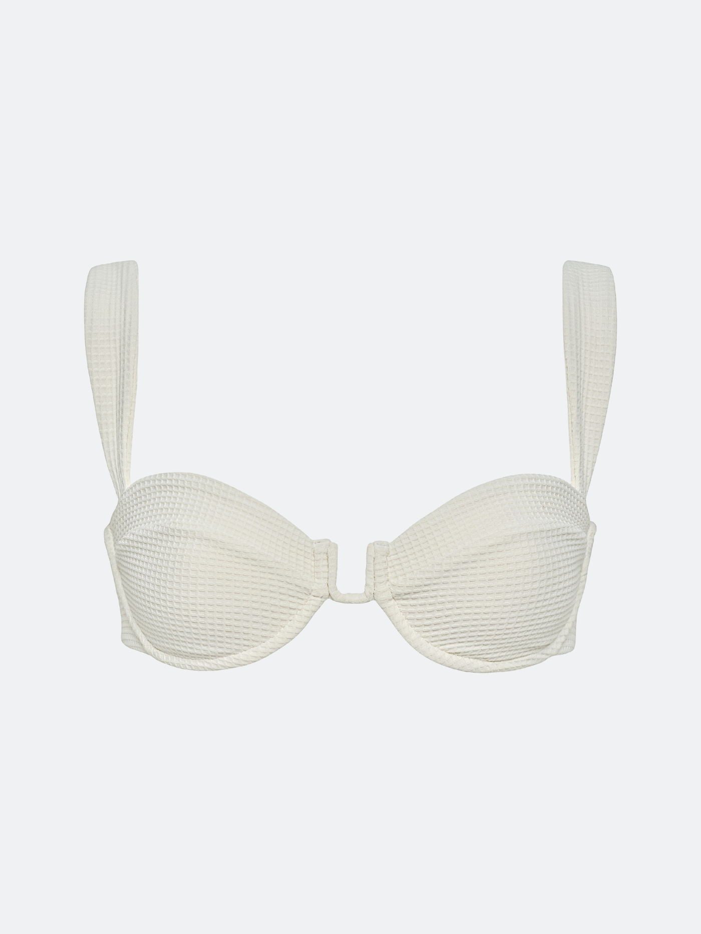 RAVELLO BIKINI TOP - IVORY WAFFLE – ELYSIIAN