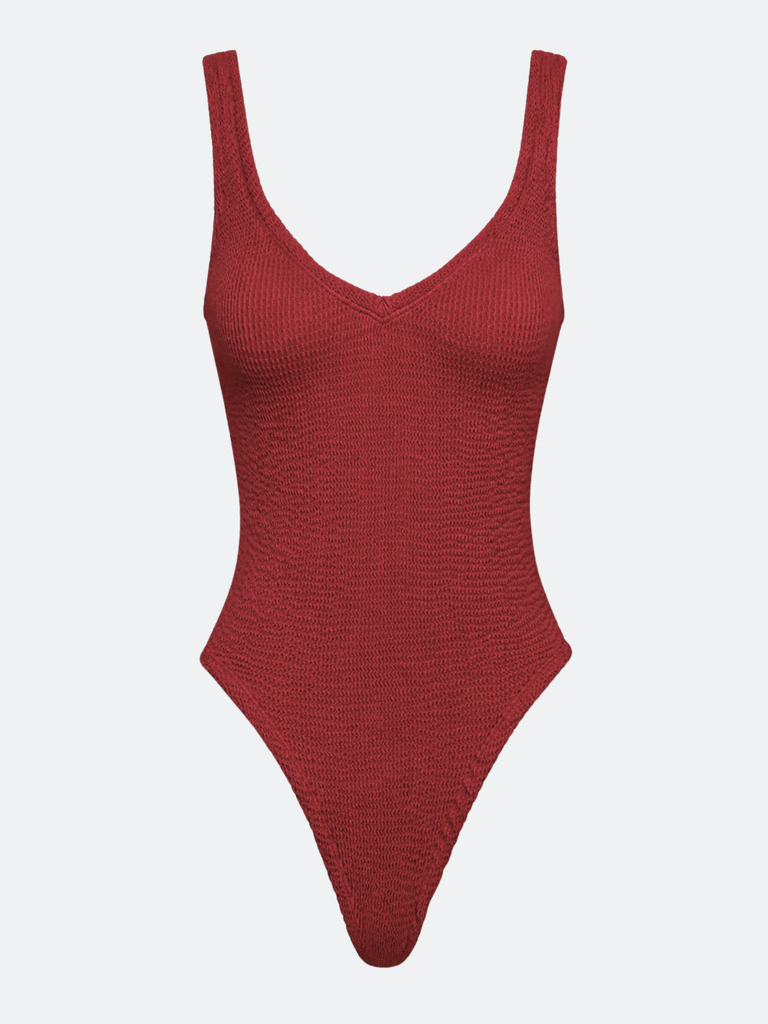 Elysiian One Size V Neck One Piece in Cherry – ELYSIIAN