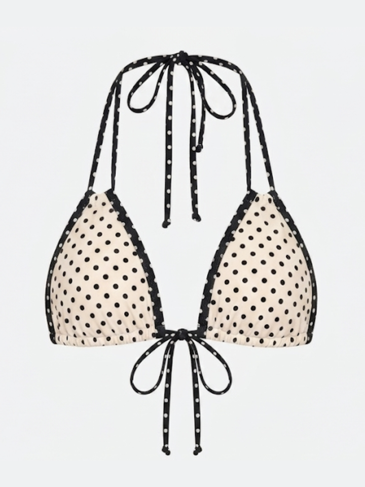 ｟herlipto｠Provence Bikini Set PROVENCE BIKINI TOP - IVORY POLKA DOTS – ELYSIIAN